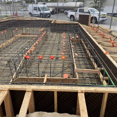 MEER building foundation rebar